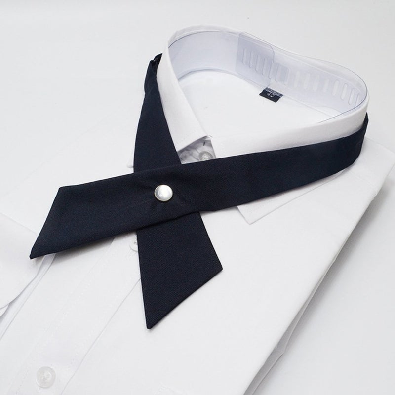 Patiky Tie for Men Women Adjustable Criss-Cross Bowtie School Uniform Pre Tied Bows for Girls Neck Tie Accessories PTK03 (D Navy) - Image 2